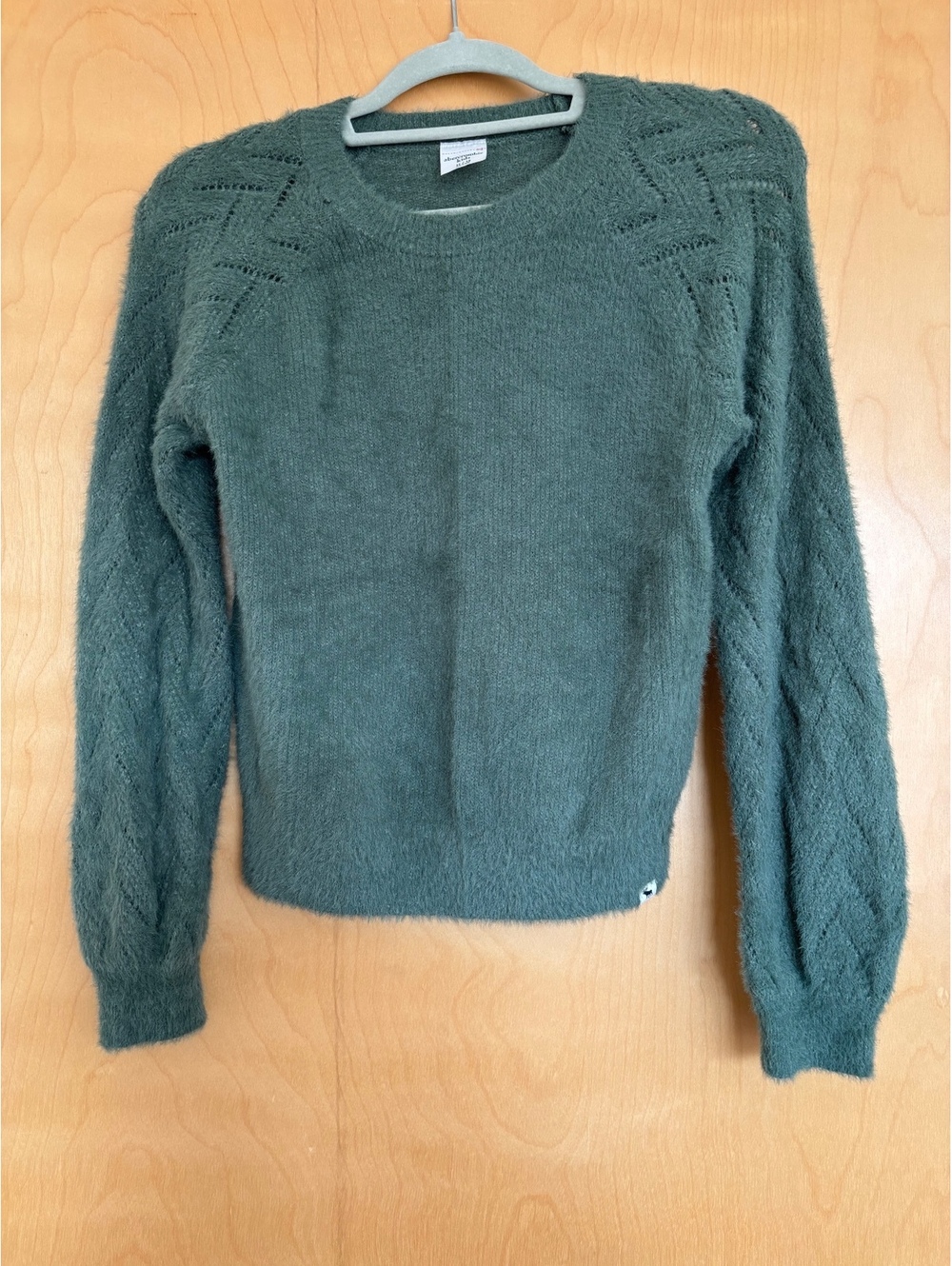 Abercrombie Green Fuzzy Sweater | Size 11/12